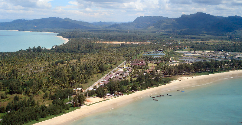Pakarang Beach: Aerial View of the center