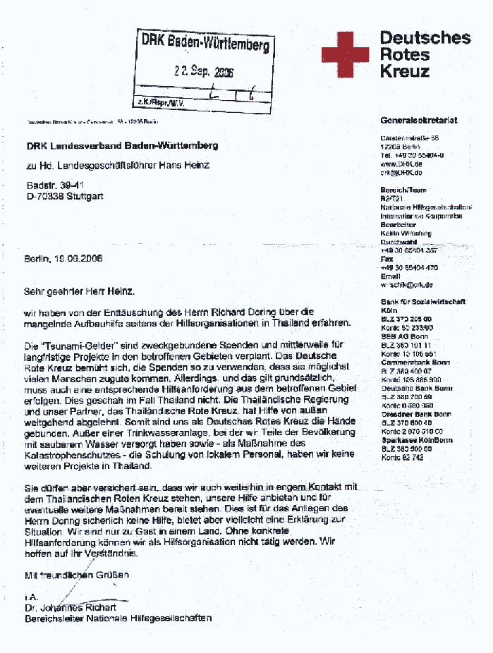 DRK-Antwortbrief vom 19.9.2006